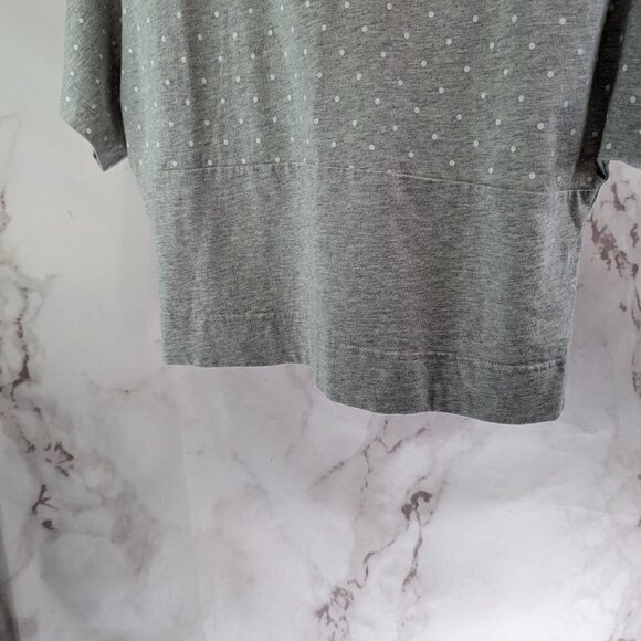 Nike T Shirt Women Small Gray Crop Tee Crop Polka Dot Yellow Short Sleeve 930539 - Picture 9 of 12